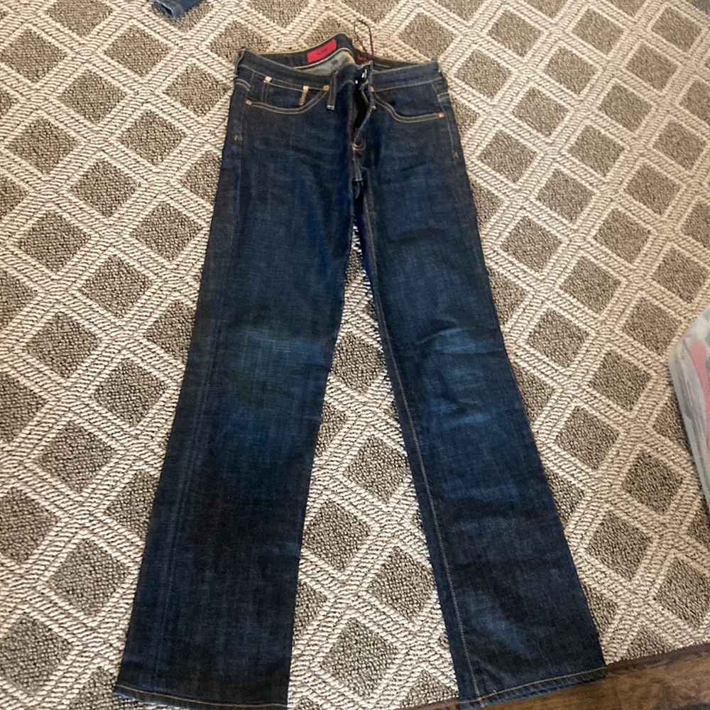 AG Low Rise Straight Leg Jeans